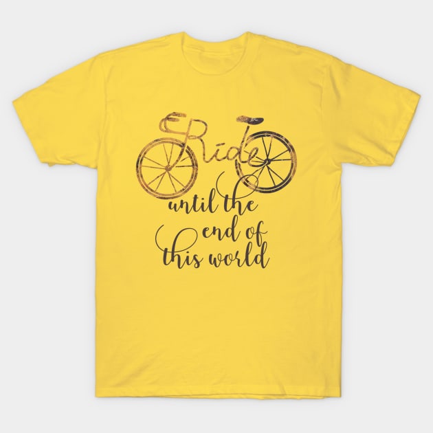 t-shirt cycling travel T-Shirt by Mstorecollections